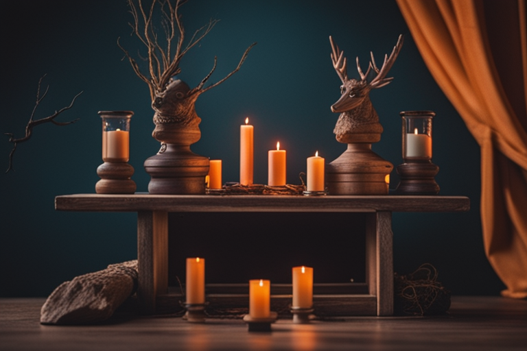 Image of a northern altar for witchcraft