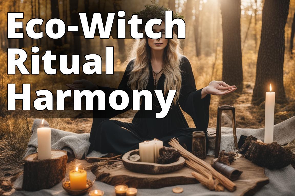 The featured image should contain a modern witch performing a nature-based ritual using eco-friendly