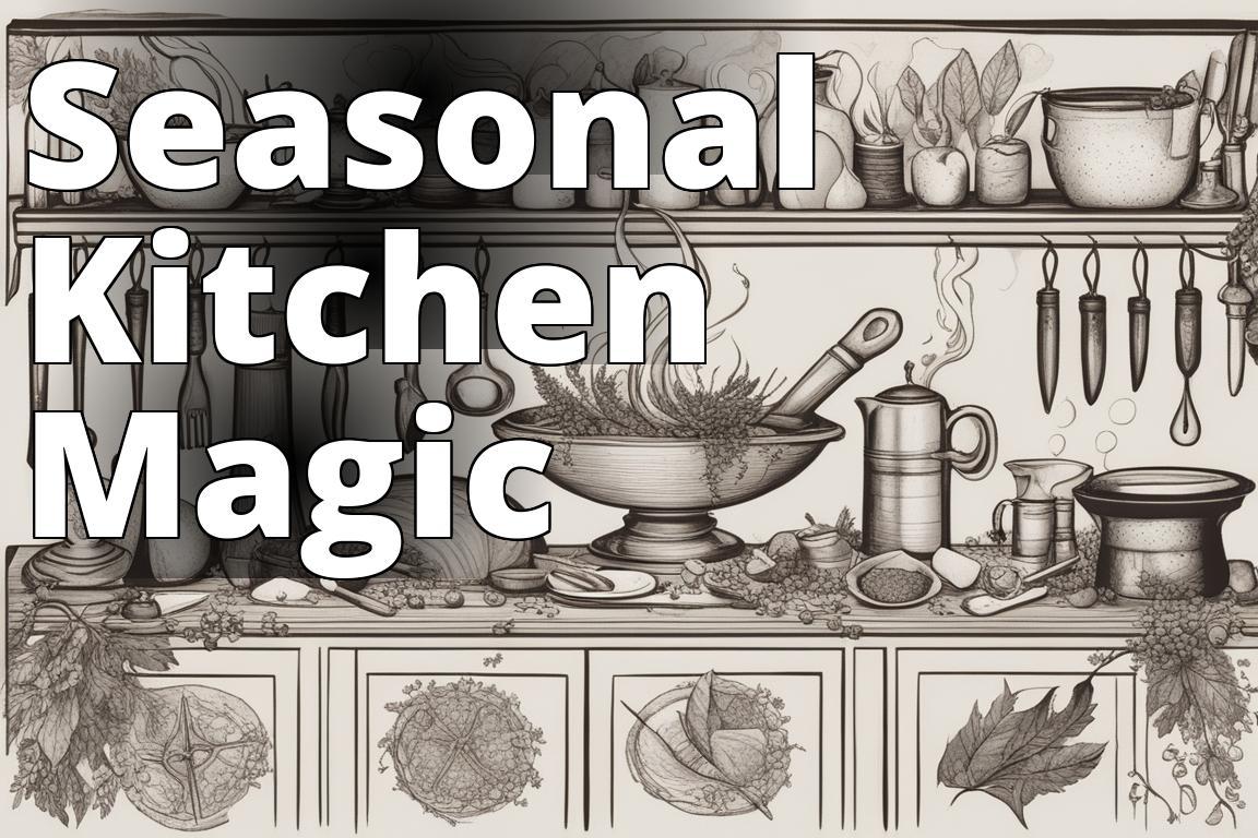 An image of a beautifully set kitchen altar with various magical tools